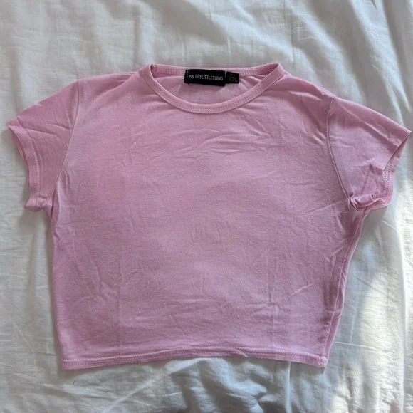 PrettyLittleThing Pink Crop Top - Picture 1 of 3